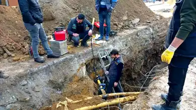 Düzce Akçakoca'da Gaz Kaçağı! Alt Yapı Çalışması Felaketi Önlendi
