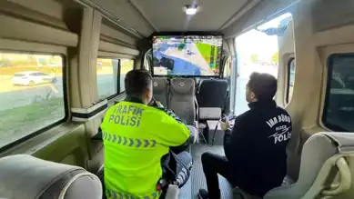 Havadan Trafik Denetimi: 55 Sürücüye Ceza