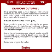 Yoğun Kar Yağışı: İlde Okullar Tatil!